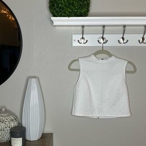White Cropped Top